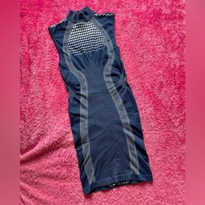 Elegant Navy Blue Sleeveless Dress